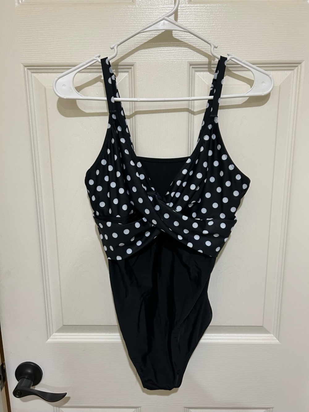 NEW- Black & White Polka Dot One-Piece Swimsuit